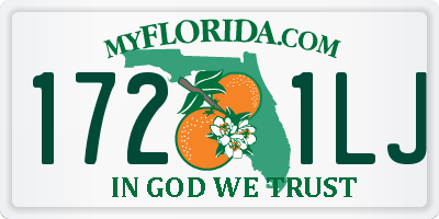 FL license plate 1721LJ