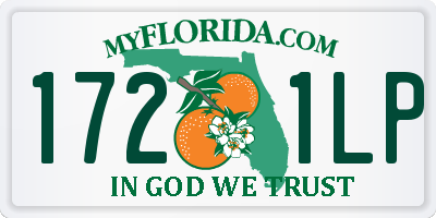 FL license plate 1721LP