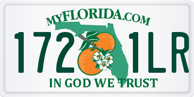 FL license plate 1721LR