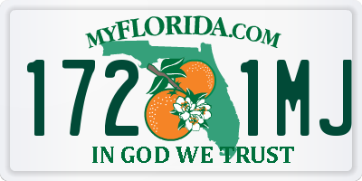 FL license plate 1721MJ