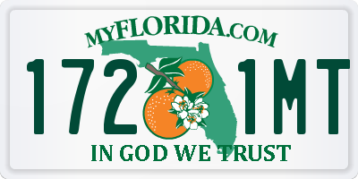 FL license plate 1721MT