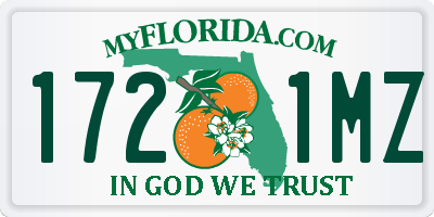 FL license plate 1721MZ