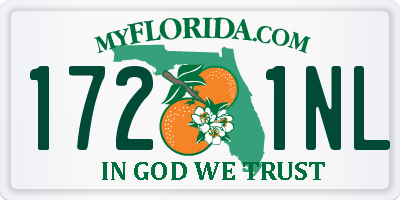 FL license plate 1721NL