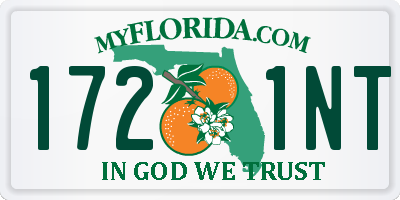 FL license plate 1721NT