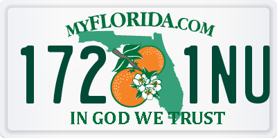 FL license plate 1721NU