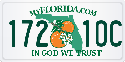 FL license plate 1721OC