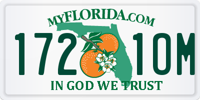 FL license plate 1721OM