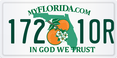 FL license plate 1721OR