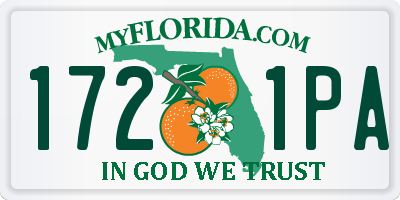 FL license plate 1721PA