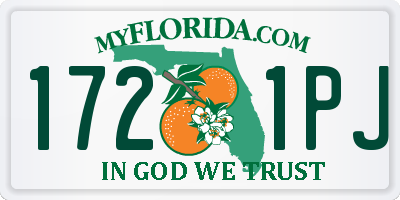 FL license plate 1721PJ