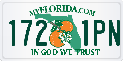 FL license plate 1721PN