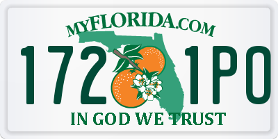 FL license plate 1721PO