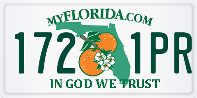 FL license plate 1721PR