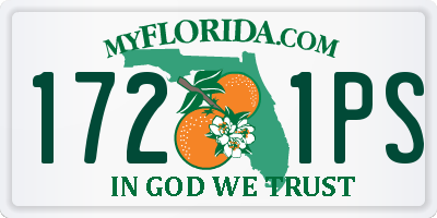FL license plate 1721PS