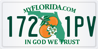 FL license plate 1721PV