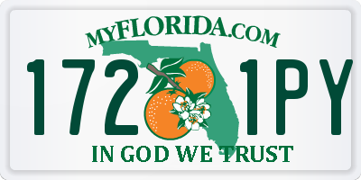FL license plate 1721PY