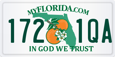 FL license plate 1721QA