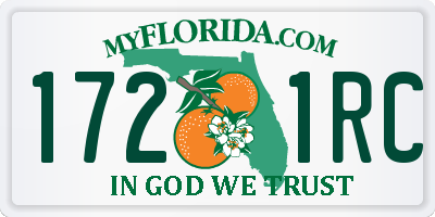 FL license plate 1721RC