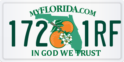 FL license plate 1721RF