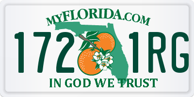 FL license plate 1721RG