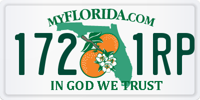 FL license plate 1721RP