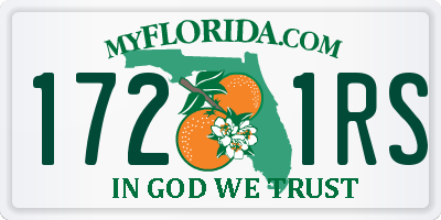 FL license plate 1721RS