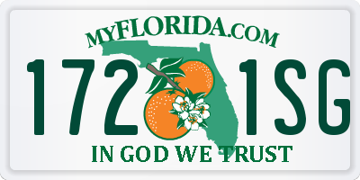 FL license plate 1721SG