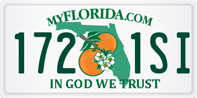 FL license plate 1721SI