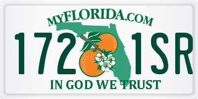FL license plate 1721SR