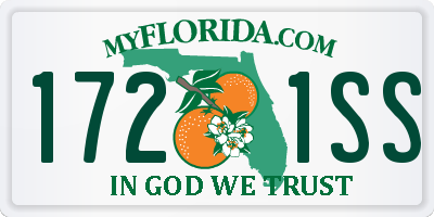 FL license plate 1721SS