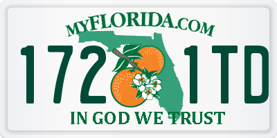 FL license plate 1721TD