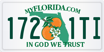 FL license plate 1721TI