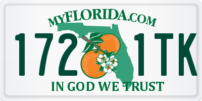 FL license plate 1721TK