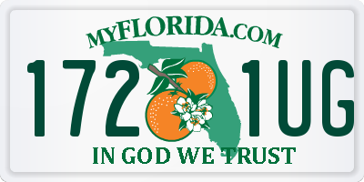 FL license plate 1721UG