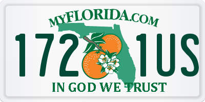 FL license plate 1721US