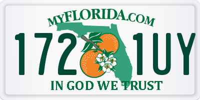 FL license plate 1721UY