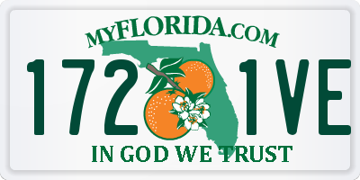 FL license plate 1721VE