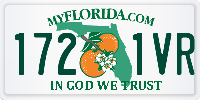 FL license plate 1721VR