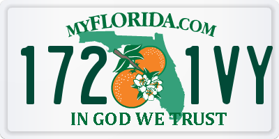 FL license plate 1721VY