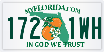 FL license plate 1721WH