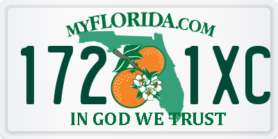 FL license plate 1721XC