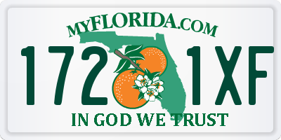 FL license plate 1721XF