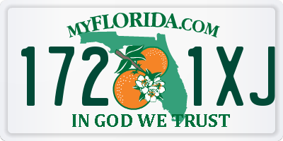 FL license plate 1721XJ