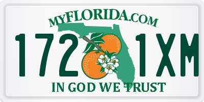 FL license plate 1721XM
