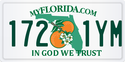 FL license plate 1721YM