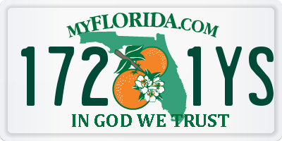 FL license plate 1721YS