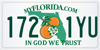 FL license plate 1721YU