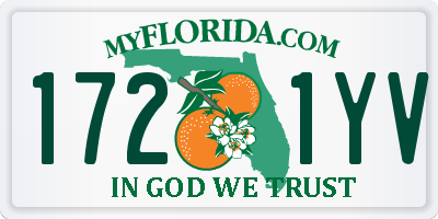 FL license plate 1721YV