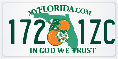 FL license plate 1721ZC