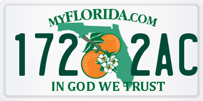FL license plate 1722AC
